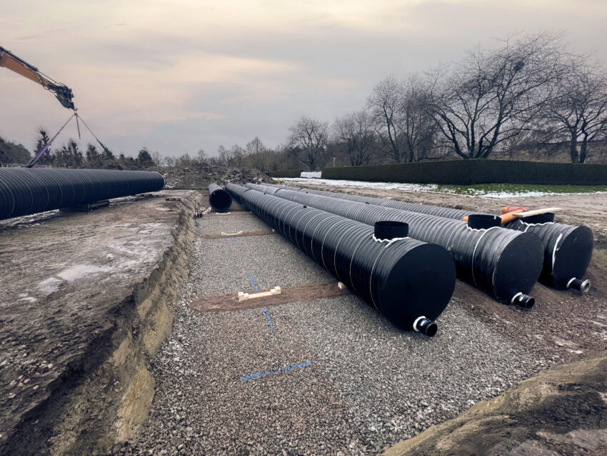 Rainwater reuse tank solution – cemetery, Sweden