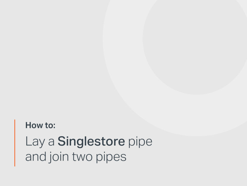 How To Lay a Singlestore pipe and join two pipes