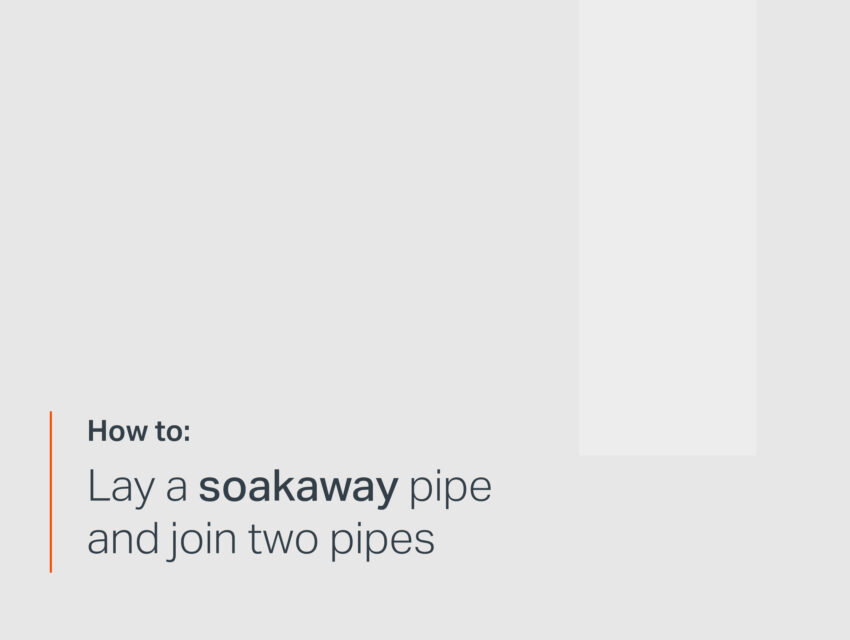 How To Lay a soakaway pipe and join two pipes